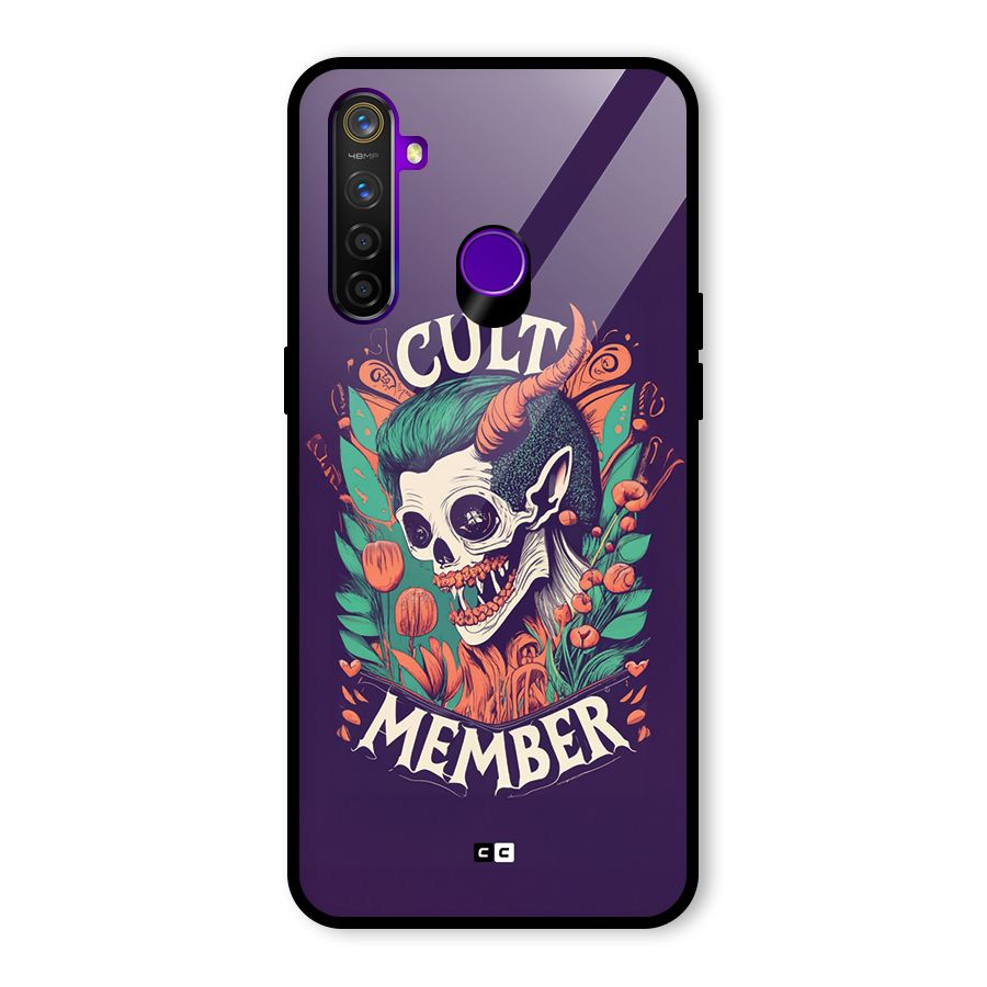 Cult Member Glass Back Case for Realme 5 Pro