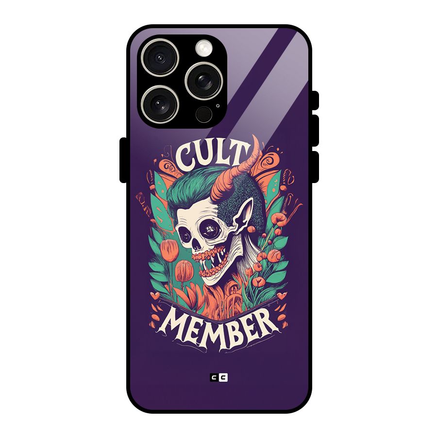 Cult Member Glass Back Case for iPhone 15 Pro Max