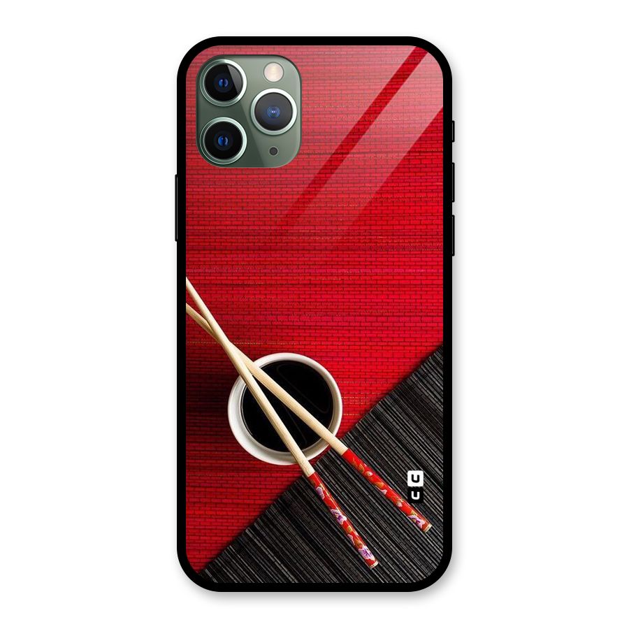 Cup Chopsticks Glass Back Case for iPhone 11 Pro