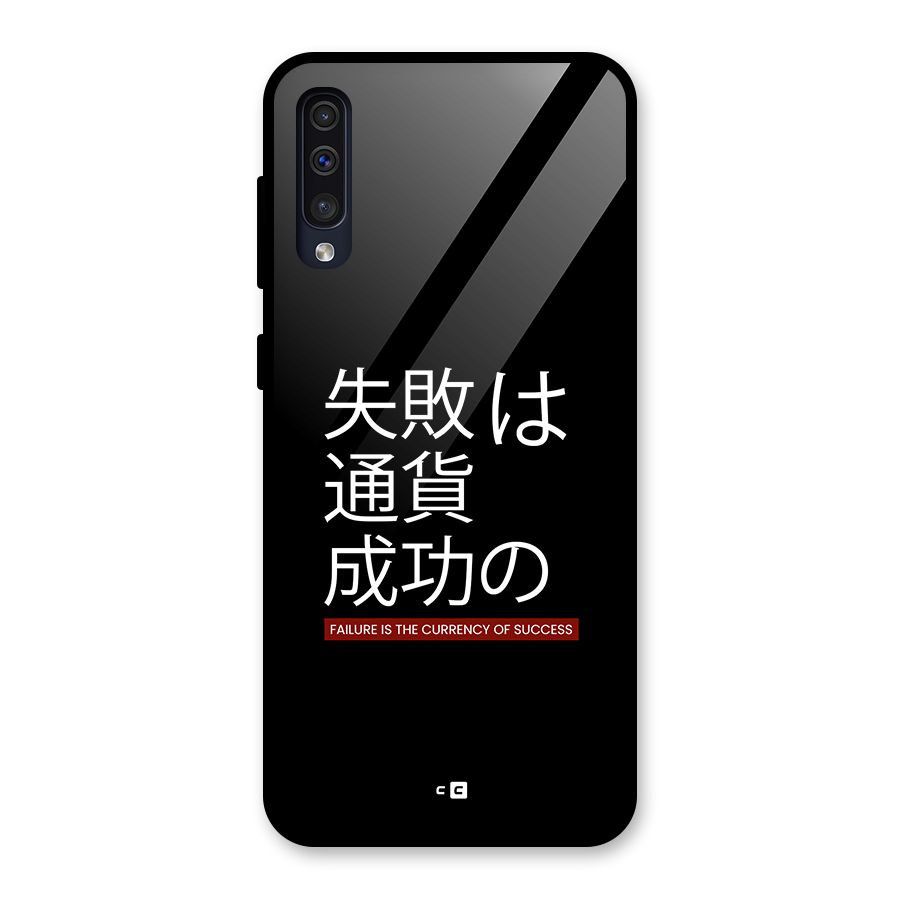 Currency Of Success Glass Back Case for Galaxy A50s