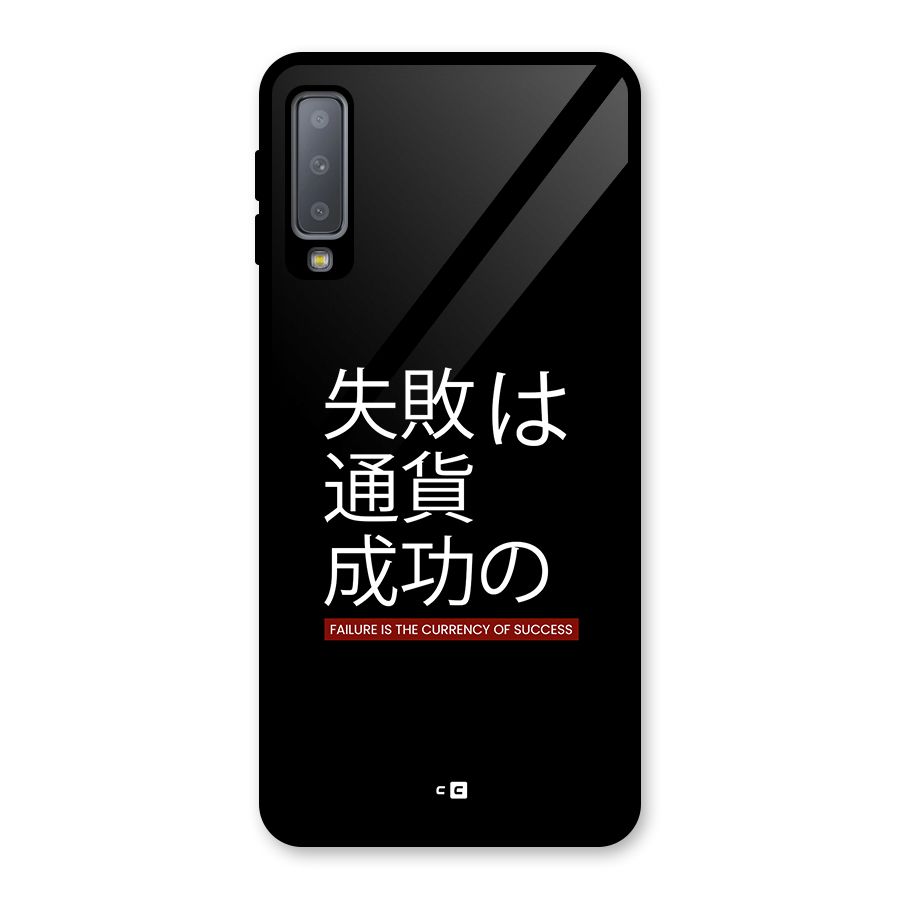 Currency Of Success Glass Back Case for Galaxy A7 (2018)