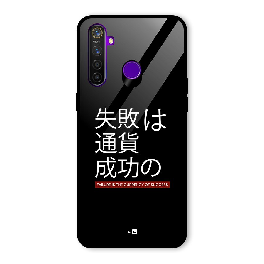 Currency Of Success Glass Back Case for Realme 5 Pro