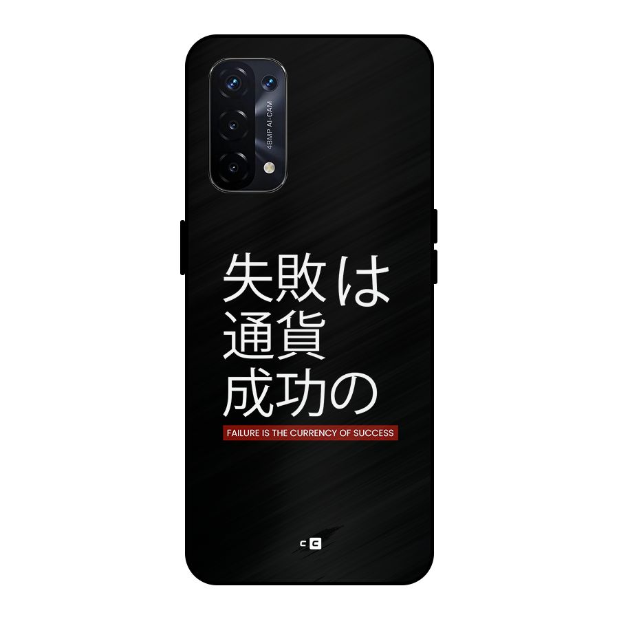 Currency Of Success Metal Back Case for Oppo A74 5G