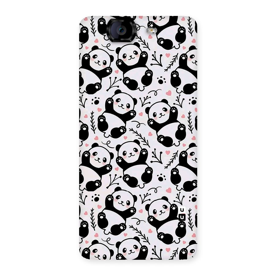 Cute Adorable Panda Pattern Back Case for Canvas Knight A350