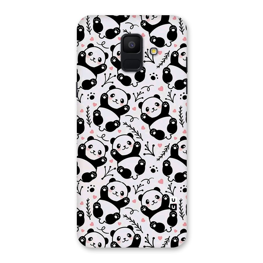Cute Adorable Panda Pattern Back Case for Galaxy A6 (2018)