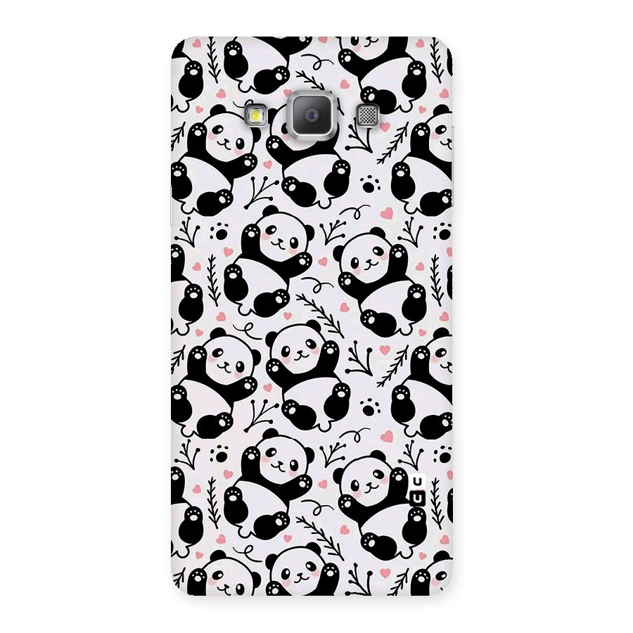Cute Adorable Panda Pattern Back Case for Galaxy A7