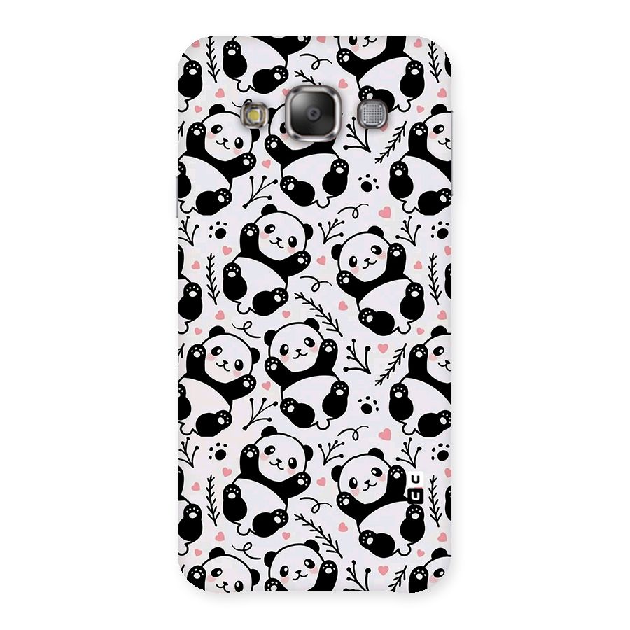 Cute Adorable Panda Pattern Back Case for Galaxy E7