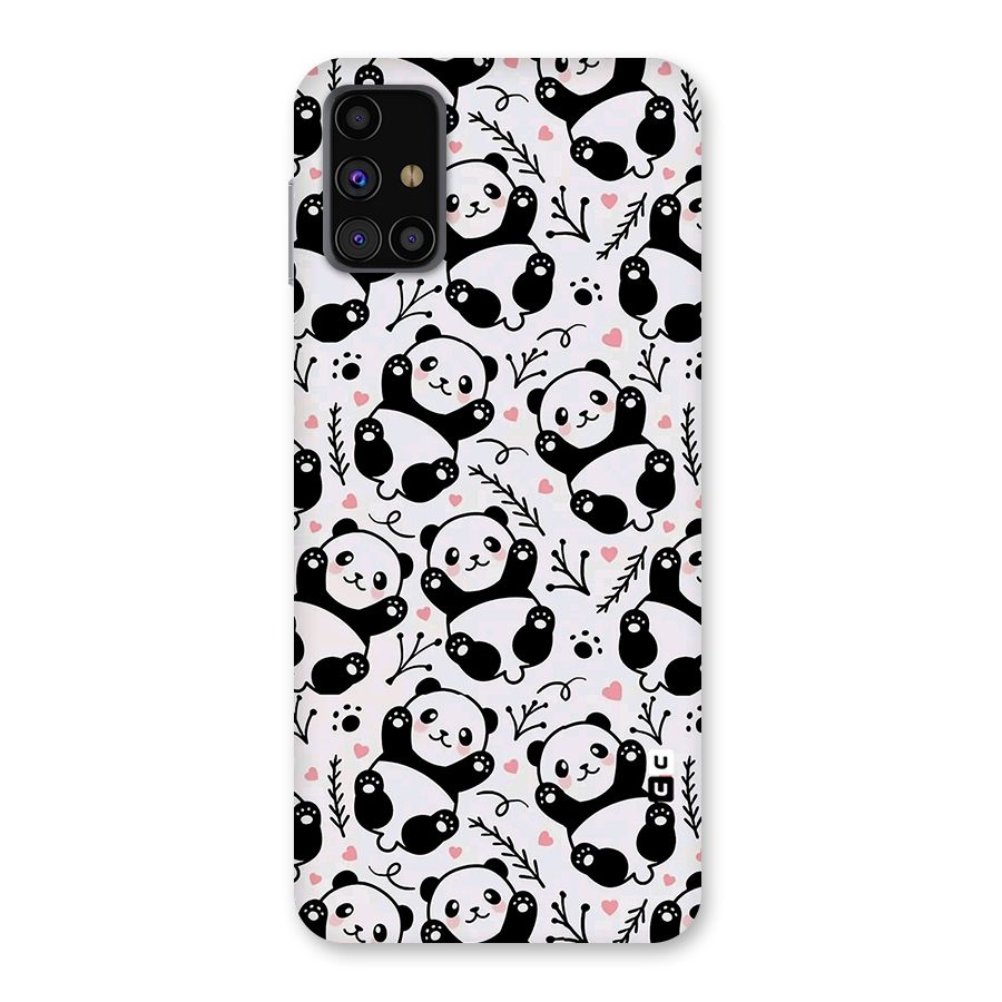 Cute Adorable Panda Pattern Back Case for Galaxy M31s