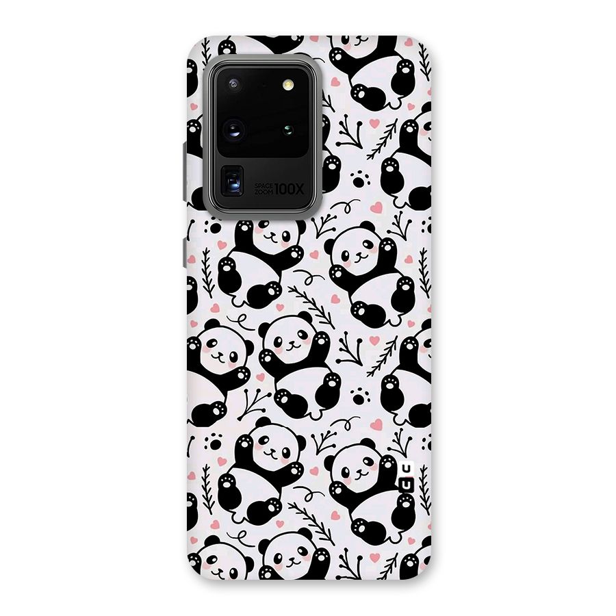 Cute Adorable Panda Pattern Back Case for Galaxy S20 Ultra