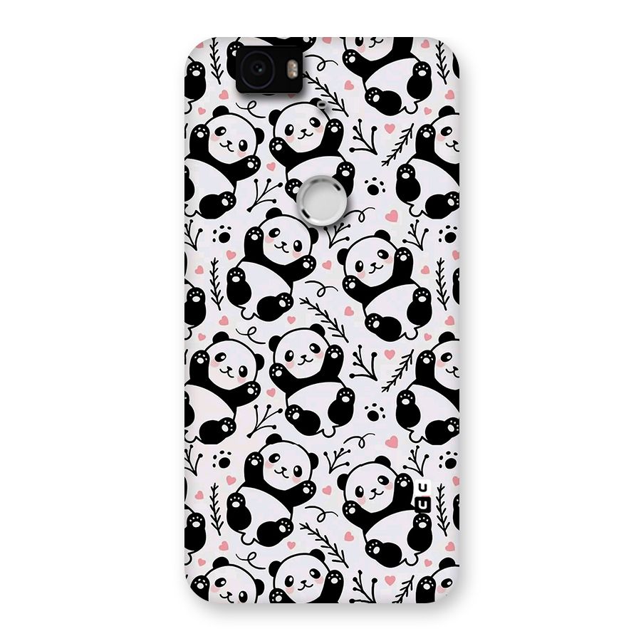 Cute Adorable Panda Pattern Back Case for Google Nexus-6P
