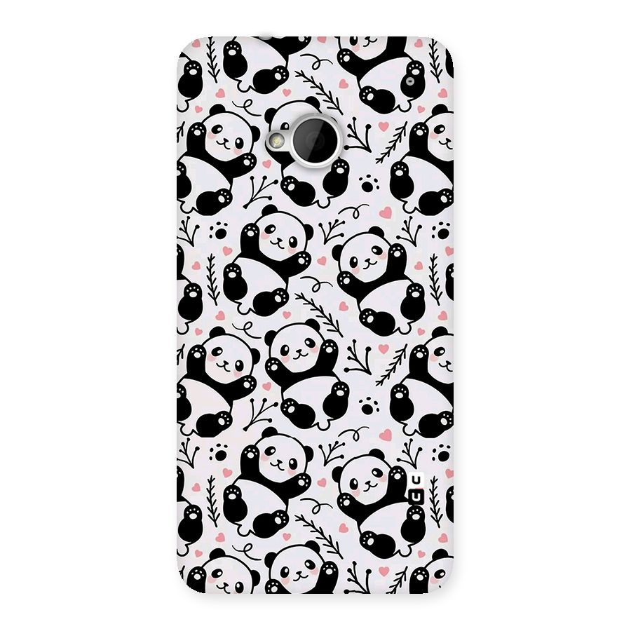 Cute Adorable Panda Pattern Back Case for HTC One M7