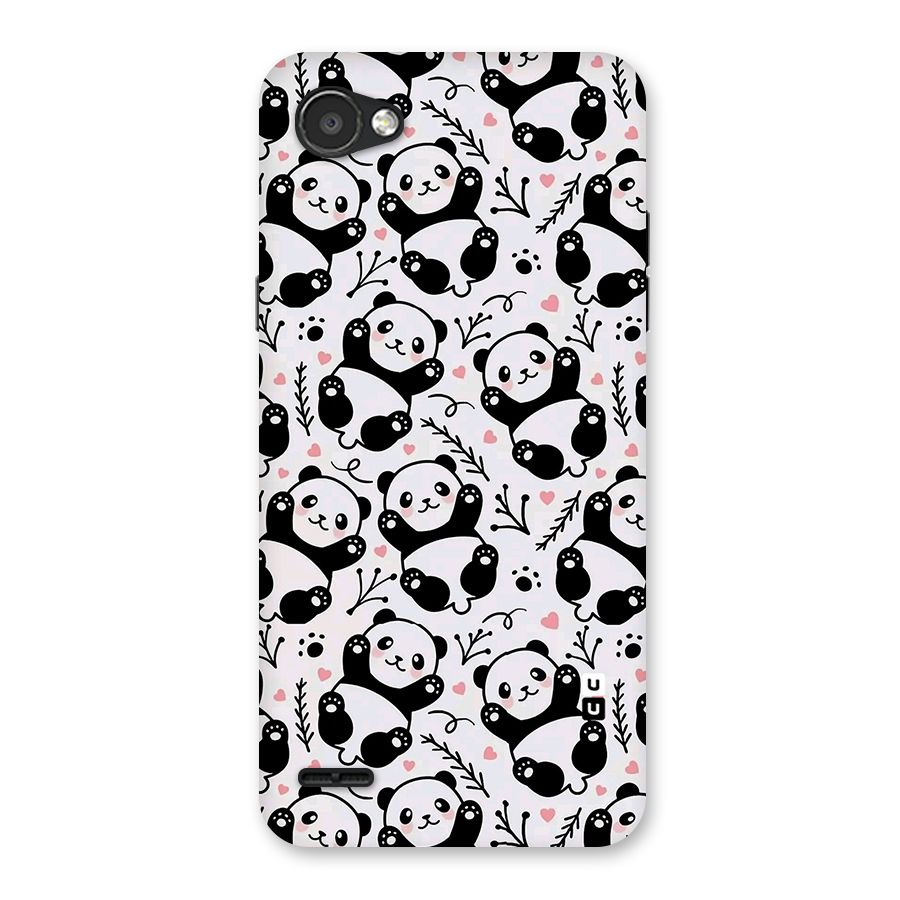 Cute Adorable Panda Pattern Back Case for LG Q6