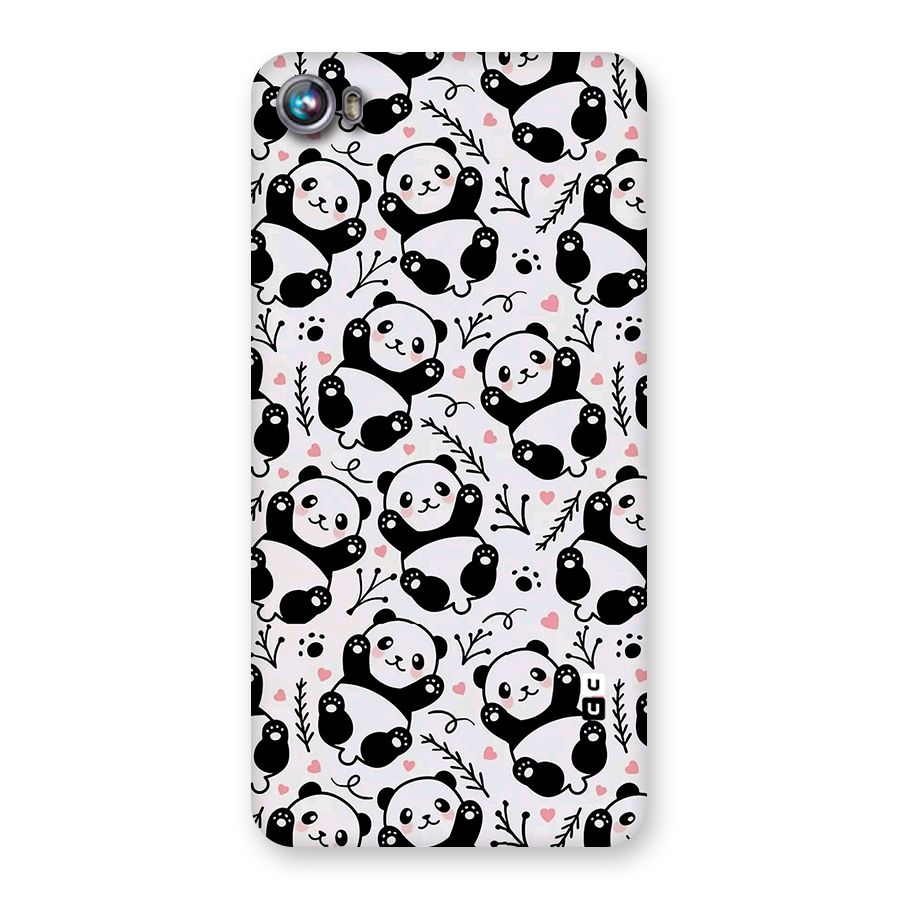 Cute Adorable Panda Pattern Back Case for Micromax Canvas Fire 4 A107