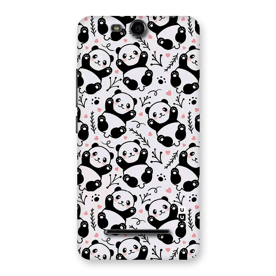 Cute Adorable Panda Pattern Back Case for Micromax Canvas Juice 3 Q392