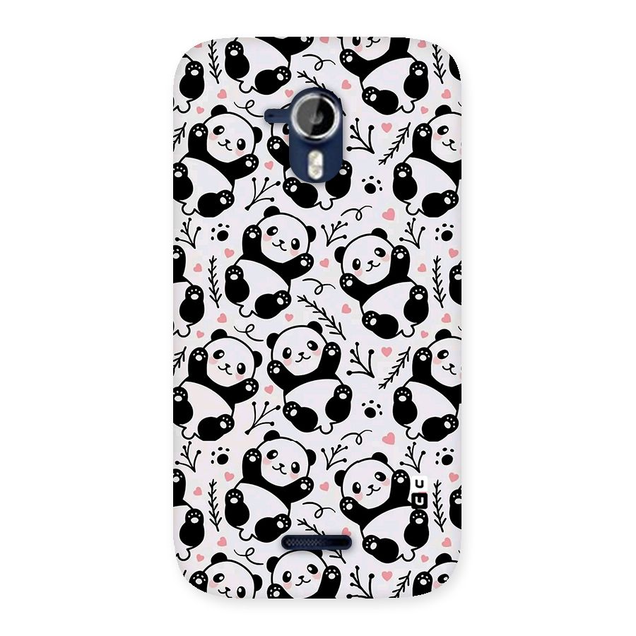 Cute Adorable Panda Pattern Back Case for Micromax Canvas Magnus A117