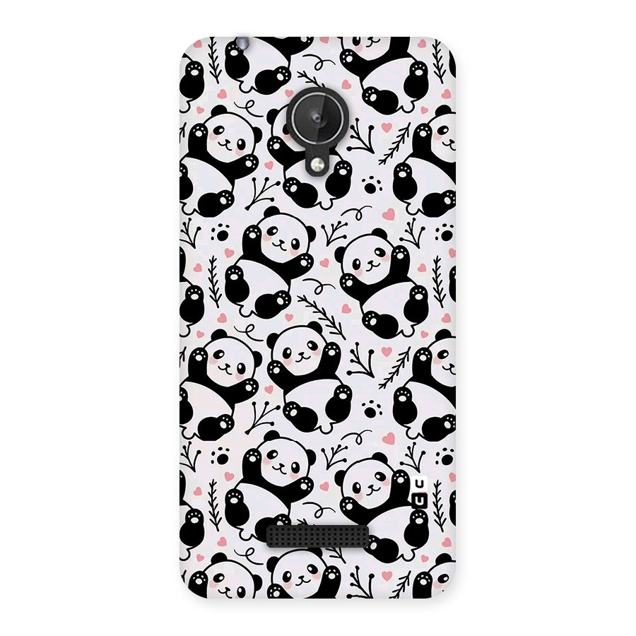 Cute Adorable Panda Pattern Back Case for Micromax Canvas Spark Q380