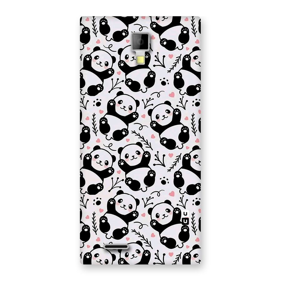 Cute Adorable Panda Pattern Back Case for Micromax Canvas Xpress A99