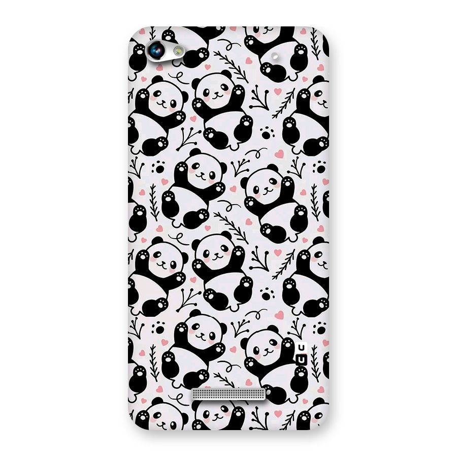 Cute Adorable Panda Pattern Back Case for Micromax Hue 2