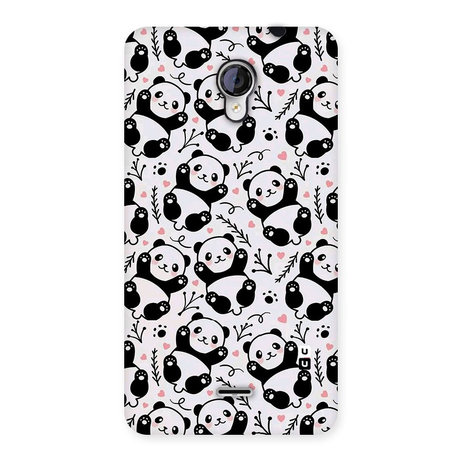 Cute Adorable Panda Pattern Back Case for Micromax Unite 2 A106