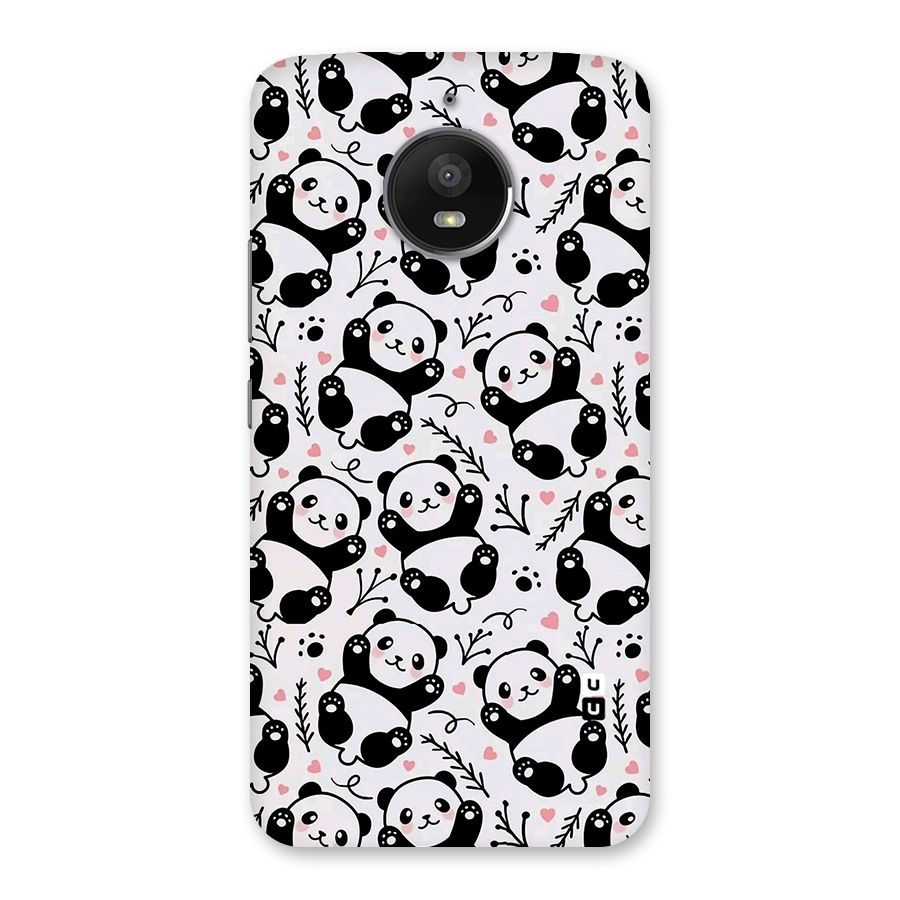 Cute Adorable Panda Pattern Back Case for Moto E4 Plus
