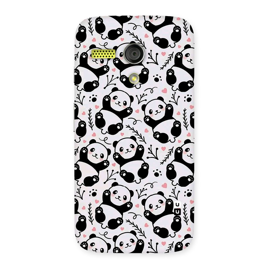 Cute Adorable Panda Pattern Back Case for Moto G