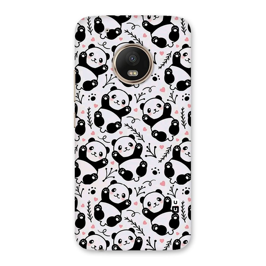 Cute Adorable Panda Pattern Back Case for Moto G5 Plus