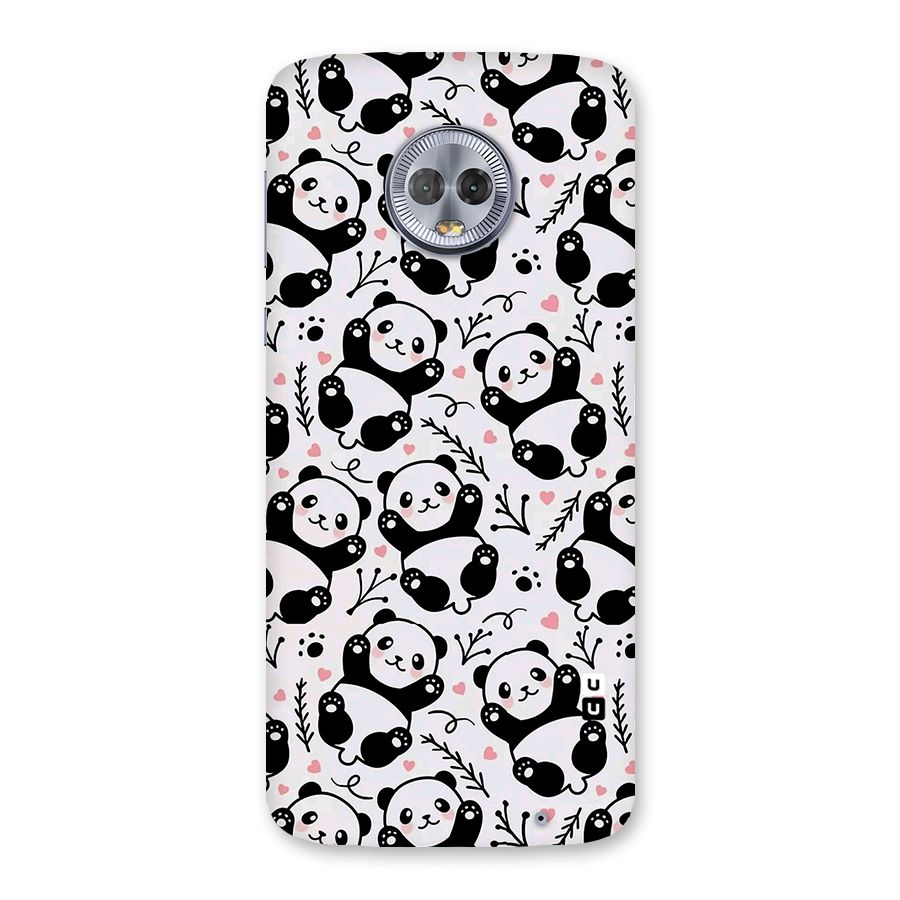 Cute Adorable Panda Pattern Back Case for Moto G6 Plus