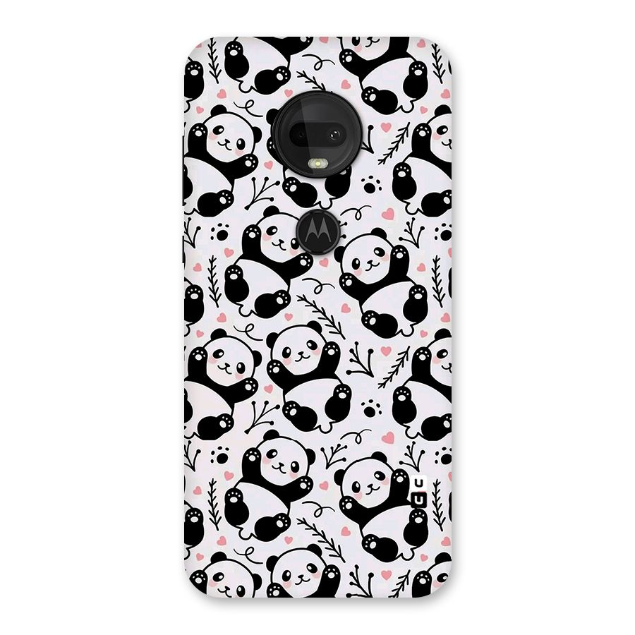 Cute Adorable Panda Pattern Back Case for Moto G7