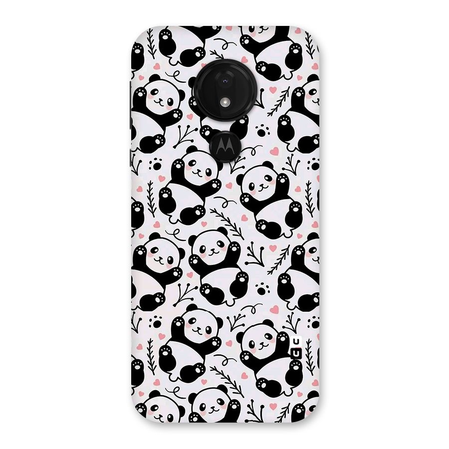Cute Adorable Panda Pattern Back Case for Moto G7 Power
