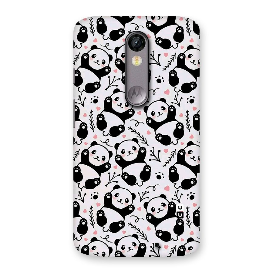 Cute Adorable Panda Pattern Back Case for Moto X Force