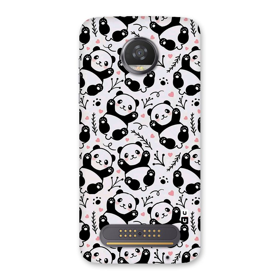 Cute Adorable Panda Pattern Back Case for Moto Z2 Play