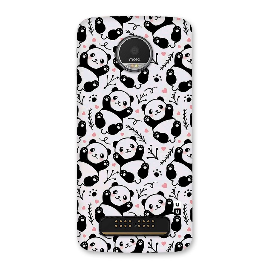 Cute Adorable Panda Pattern Back Case for Moto Z Play