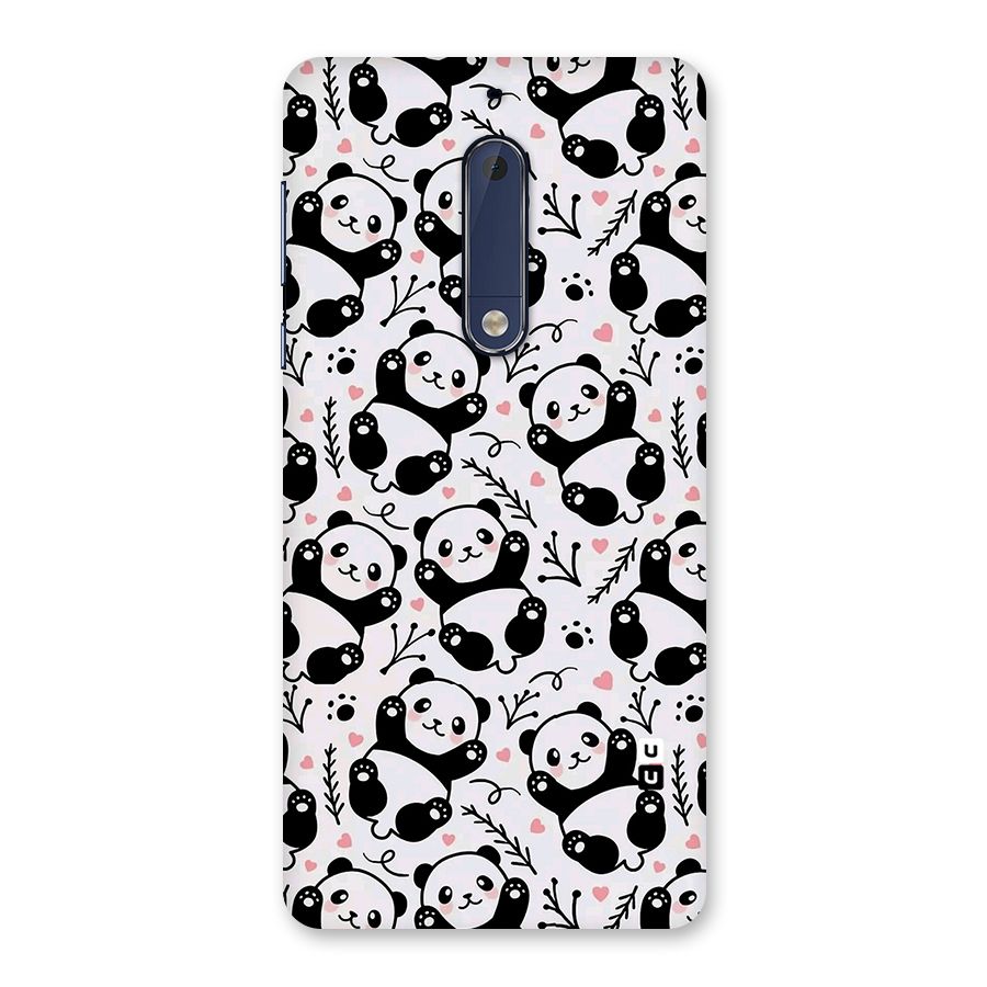 Cute Adorable Panda Pattern Back Case for Nokia 5