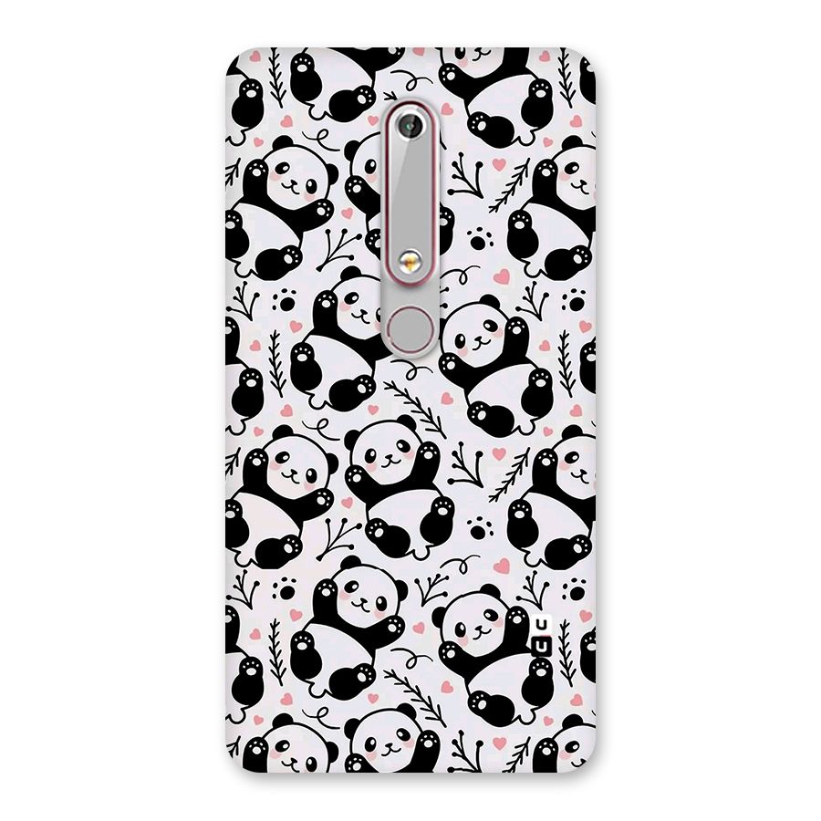 Cute Adorable Panda Pattern Back Case for Nokia 6.1