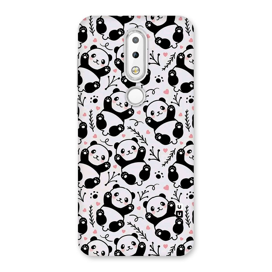 Cute Adorable Panda Pattern Back Case for Nokia 6.1 Plus