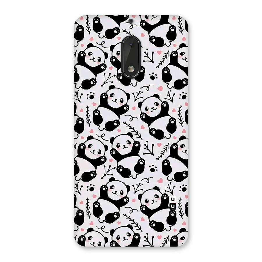 Cute Adorable Panda Pattern Back Case for Nokia 6
