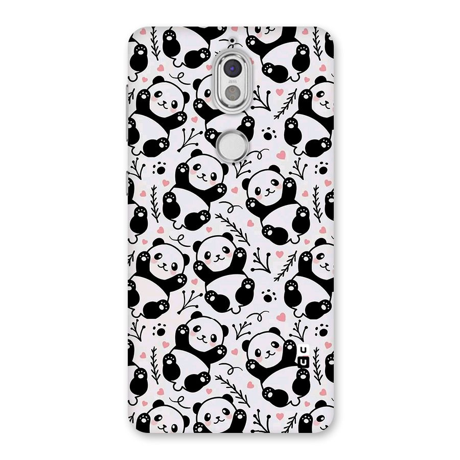 Cute Adorable Panda Pattern Back Case for Nokia 7