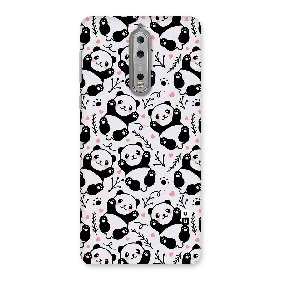 Cute Adorable Panda Pattern Back Case for Nokia 8