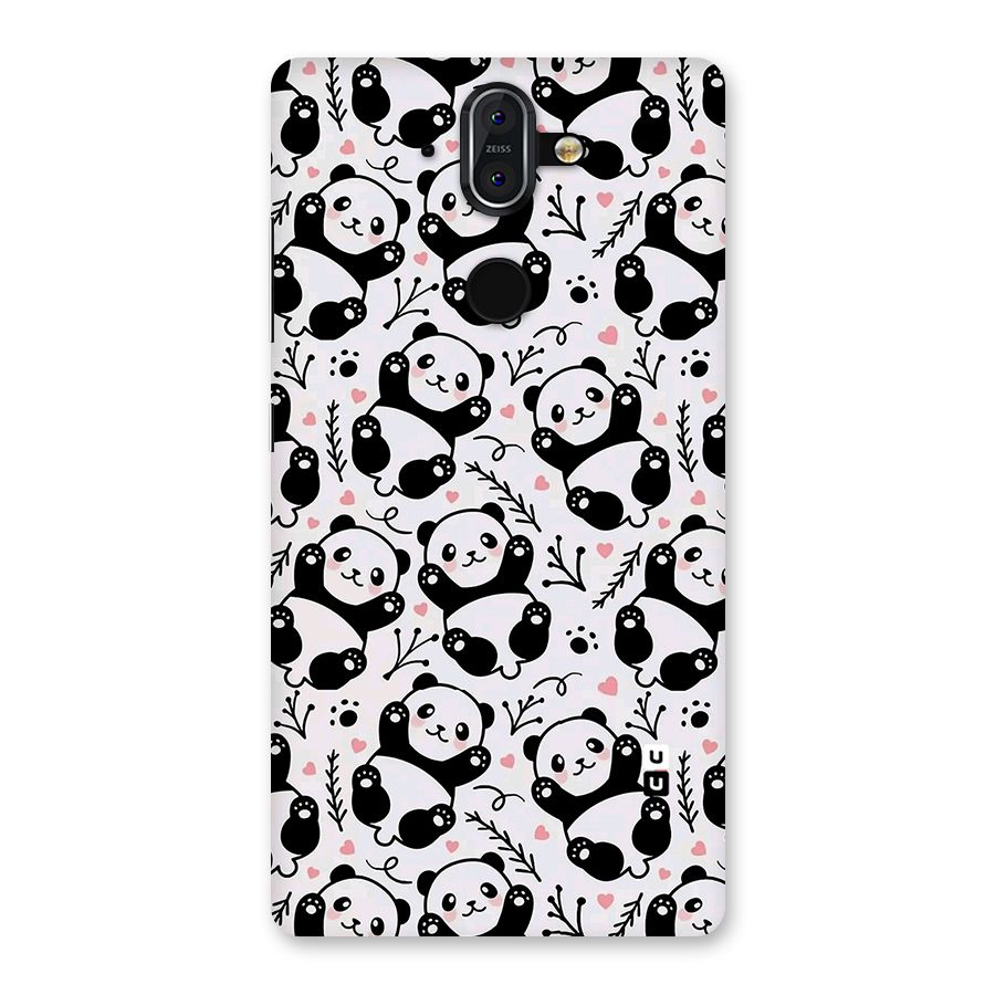 Cute Adorable Panda Pattern Back Case for Nokia 8 Sirocco