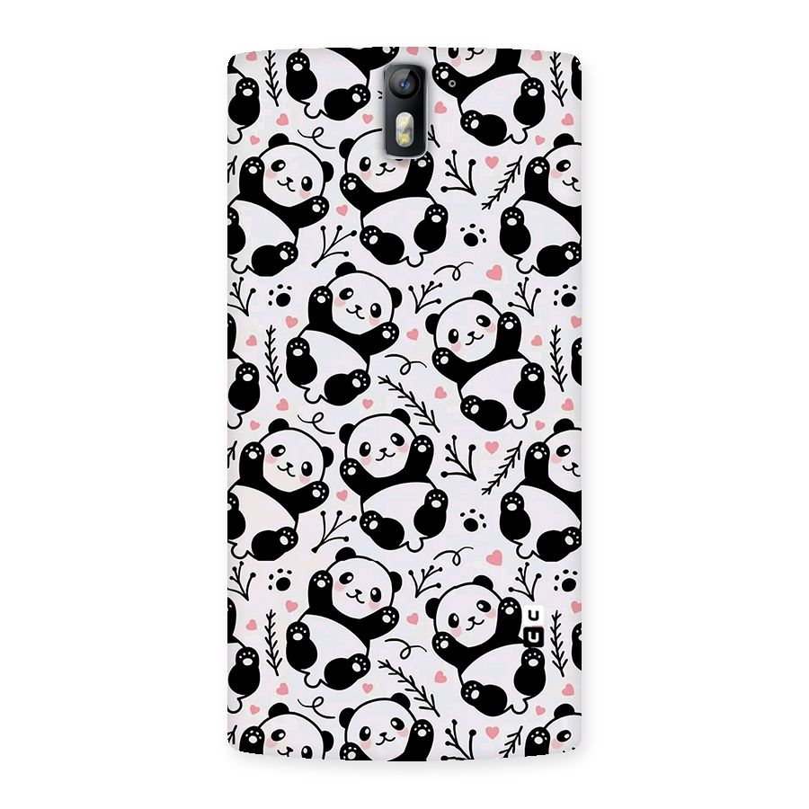 Cute Adorable Panda Pattern Back Case for One Plus One