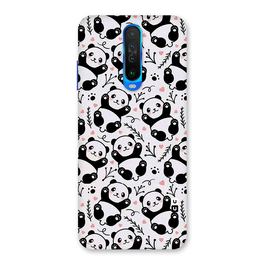 Cute Adorable Panda Pattern Back Case for Poco X2