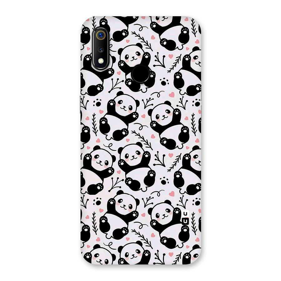 Cute Adorable Panda Pattern Back Case for Realme 3