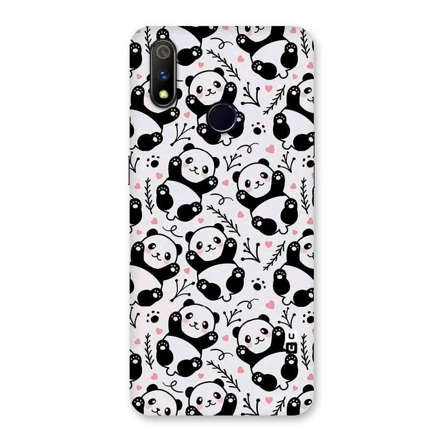 Cute Adorable Panda Pattern Back Case for Realme 3 Pro