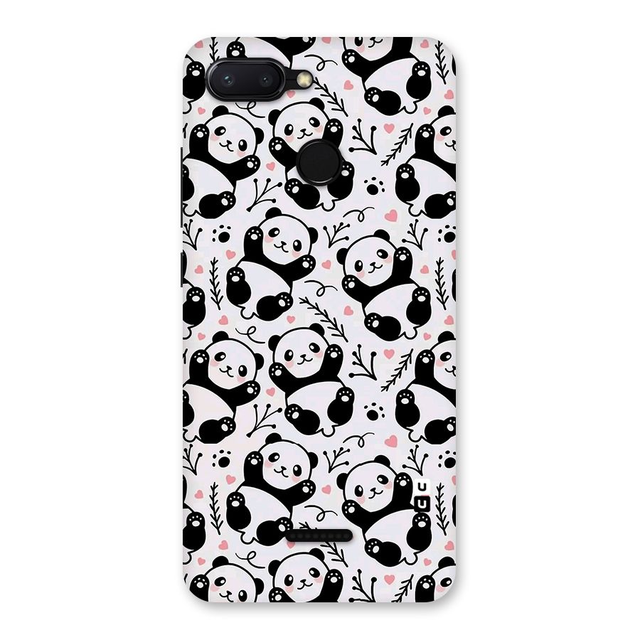 Cute Adorable Panda Pattern Back Case for Redmi 6