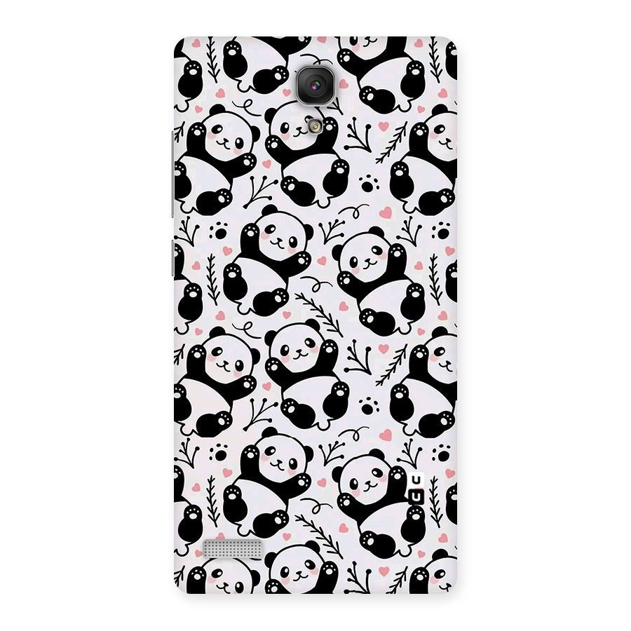 Cute Adorable Panda Pattern Back Case for Redmi Note Prime