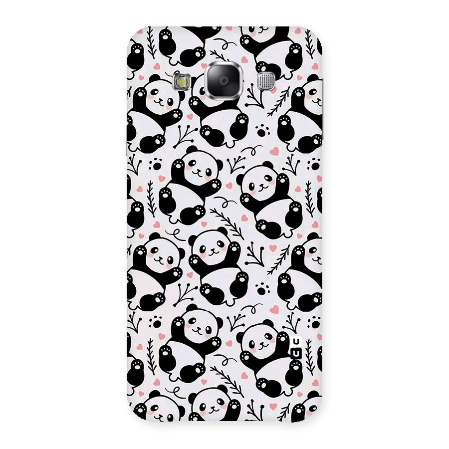 Cute Adorable Panda Pattern Back Case for Samsung Galaxy E5