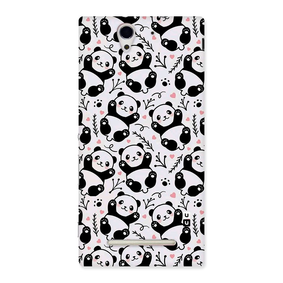 Cute Adorable Panda Pattern Back Case for Sony Xperia C3