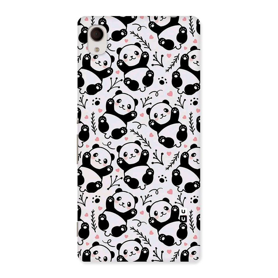 Cute Adorable Panda Pattern Back Case for Sony Xperia M4