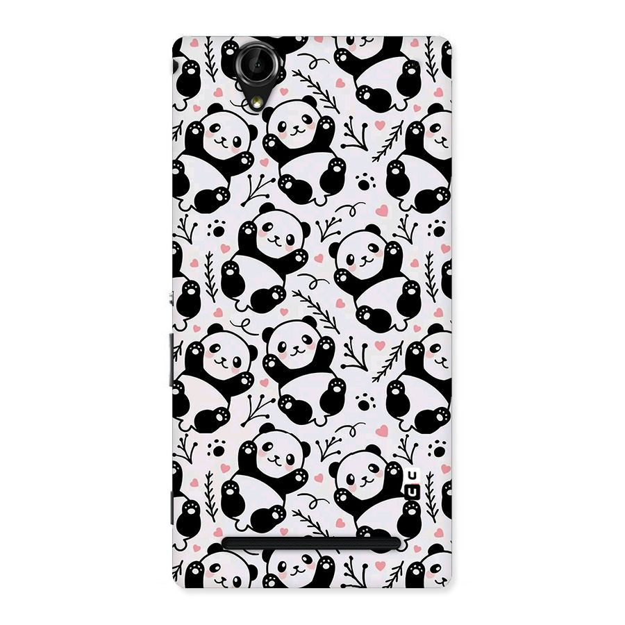 Cute Adorable Panda Pattern Back Case for Sony Xperia T2