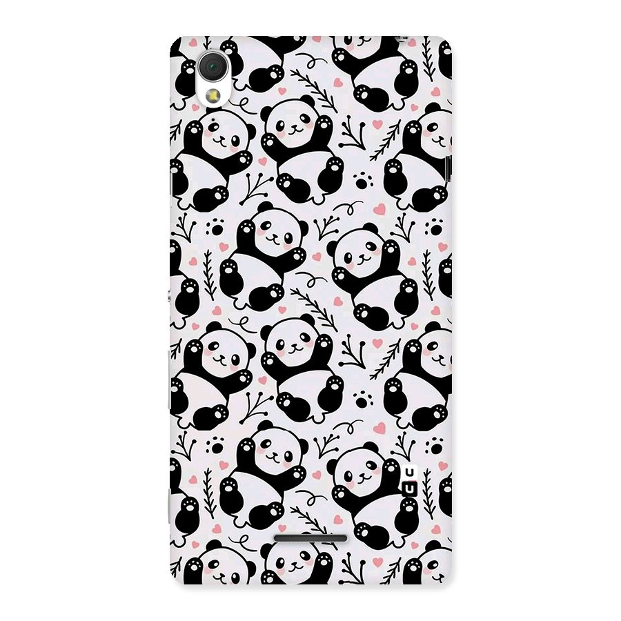 Cute Adorable Panda Pattern Back Case for Sony Xperia T3